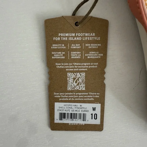 Olukai Ho'Opio Hau Sandals Women's Size 10 Shell Coral Flip Flop Thong Comfort - Picture 5 of 5